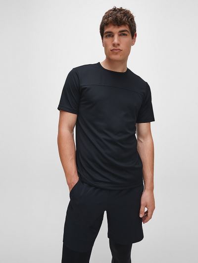 Calvin Klein Ruhák HU586654 | Calvin Klein Mesh Logo Férfi Póló Fekete